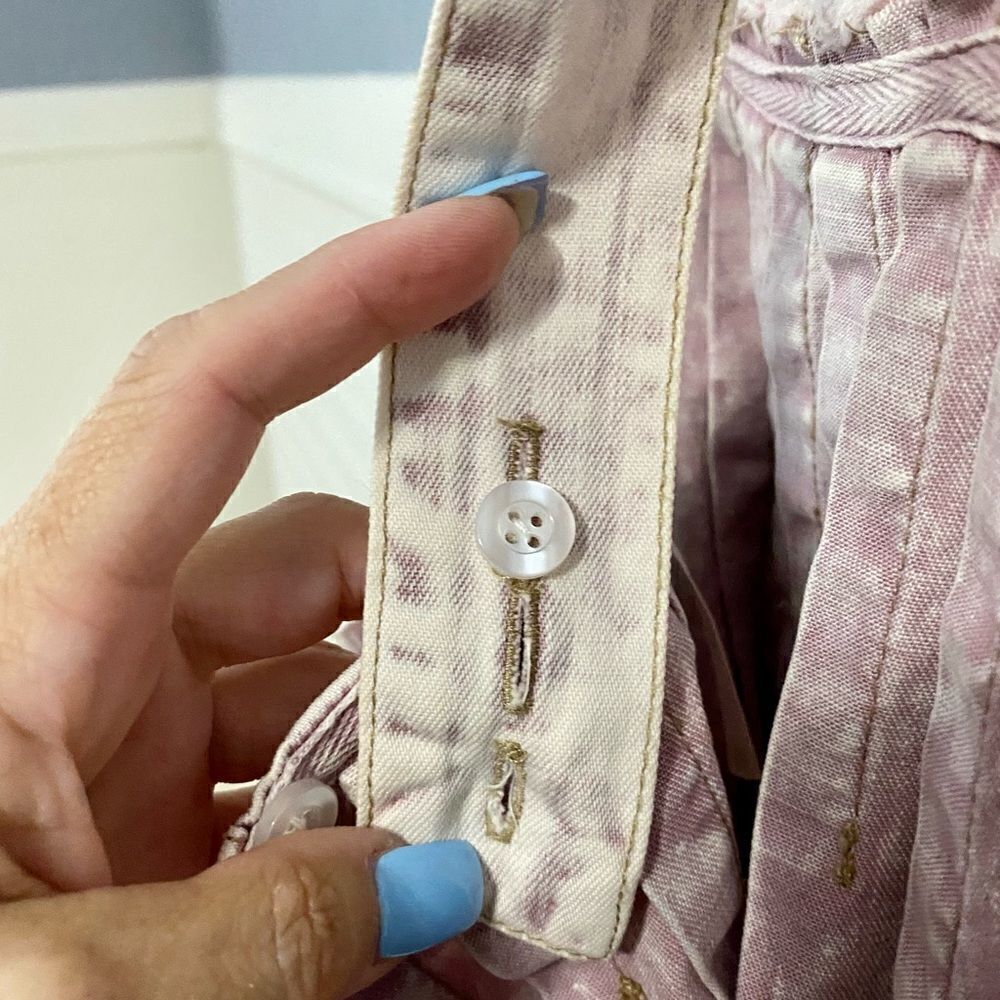 Free People Marina Pleated Denim Strappy Top - Picture 7 of 8